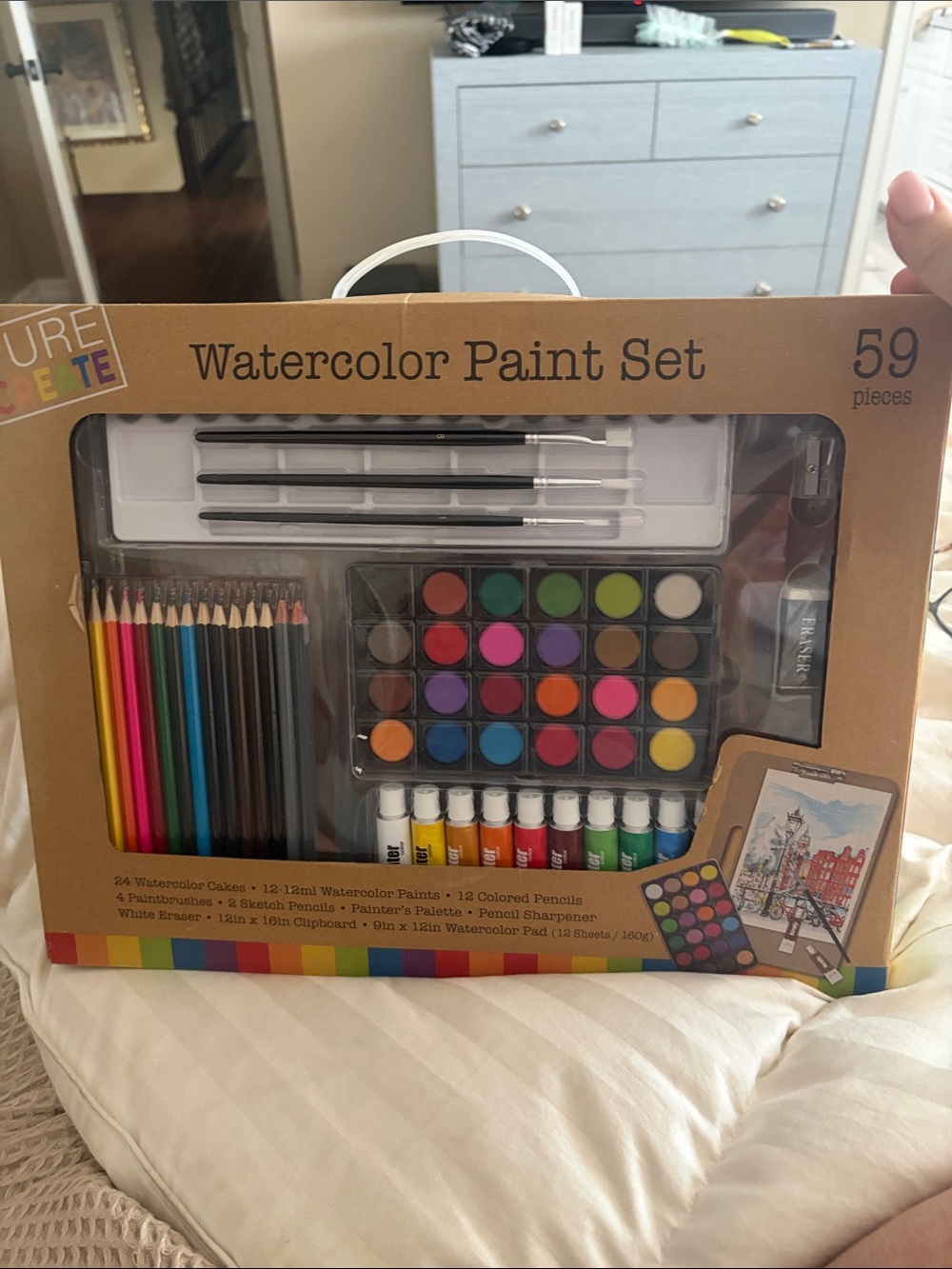 Watercolor Paint Set – Multicolor Art Kit for Home